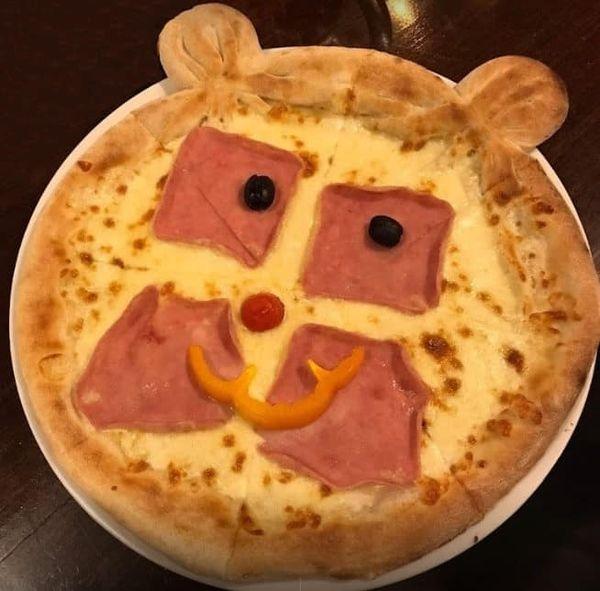 dětská pizza medvídek